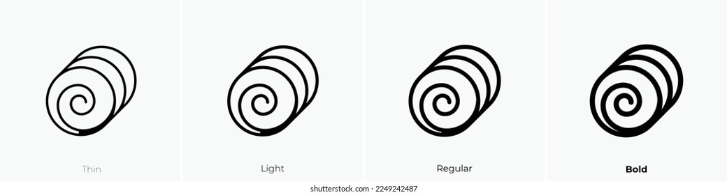 hay icon. Thin, Light Regular And Bold style design isolated on white background
