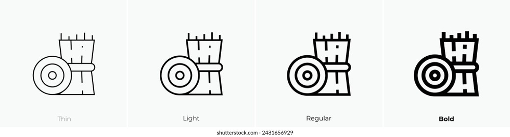 hay icon. Thin, Light Regular And Bold style design isolated on white background