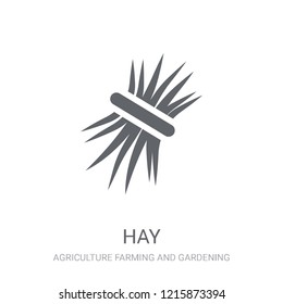 Hay icon. Trendy Hay logo concept on white background from Agriculture Farming and Gardening collection. Suitable for use on web apps, mobile apps and print media.