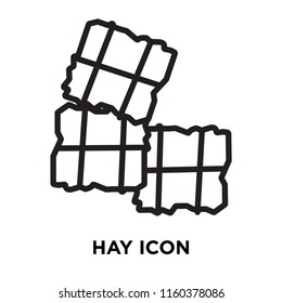 Hay icon vector isolated on white background, Hay transparent sign , linear symbol and stroke design elements in outline style