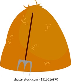 Hay, ilustración, vector sobre fondo blanco.