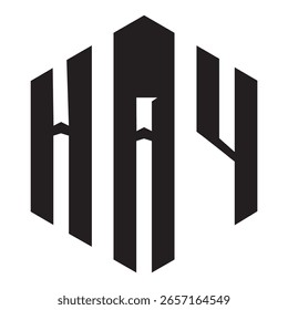 HAY letter design. HAY letter technology logo design on white background. HAY Monogram logo design for entrepreneur and business