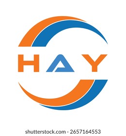 HAY letter design. HAY letter technology logo design on white background. HAY Monogram logo design for entrepreneur and business