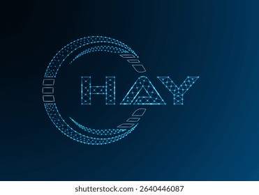HAY low poly letter logo vector design. HAY lower poly logo design. 