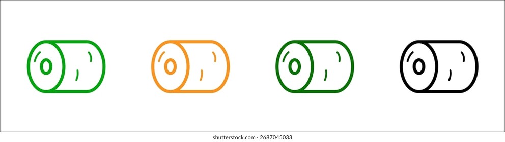 Hay roll icon. Outline vector icon.