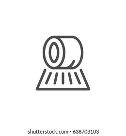 Hay roll line icon