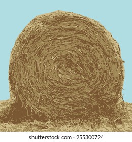 Hay roll vector