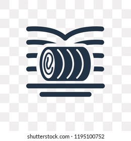 Hay Roll vector icon isolated on transparent background, Hay Roll transparency concept can be used web and mobile