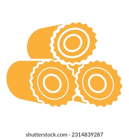 Hay stack icon clipart design template isolated