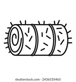 Hay stack roll icon outline vector. Agriculture farming harvest. Natural business