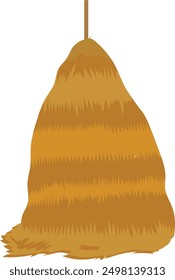 Hay straw pile vector illustration isolated on white background
