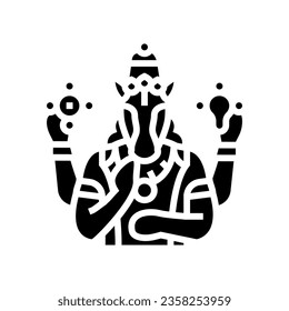 hayagreeva god indian glyph icon vector. hayagreeva god indian sign. isolated symbol illustration