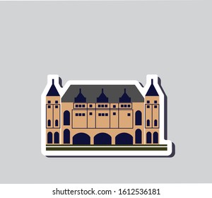 Haydarpasa building on the grey background