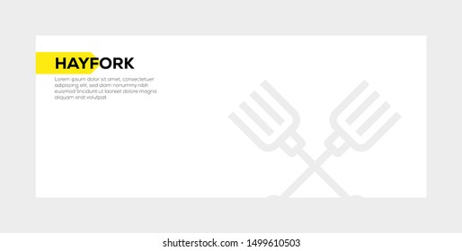 HAYFORK AND ILLUSTRATION ICON CONCEPT