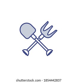 Hayfork illustration style icon. EPS 10 file