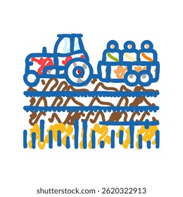 hayride autumn doodle icon sketch vector. hayride autumn sign. isolated symbol illustration
