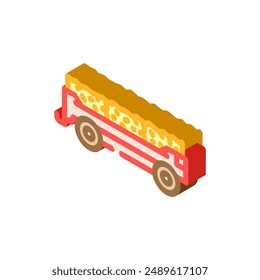 hayride autumn isometric icon vector. hayride autumn sign. isolated symbol illustration