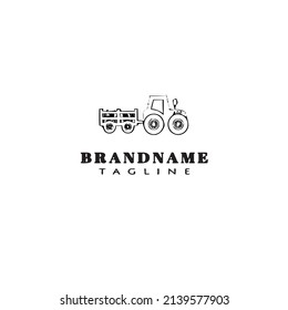 hayride logo cartoon icon design template black modern isolated vector