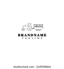 hayride logo cartoon icon design template black modern isolated vector