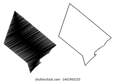 Hays County, Texas (Counties in Texas, United States of America,USA, U.S., US) map vector illustration, scribble sketch Hays map