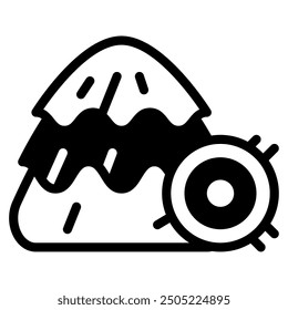 Haystack Autumn vector icon illustration