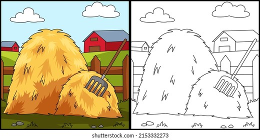 Farbige Haystack-Illustration