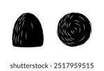 Haystack emblem, black isolated silhouette