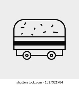 Haystack, hay trolley icon. New trendy vector. 