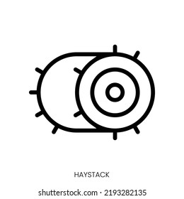 haystack icon. Line Art Style Design Isolated On White Background