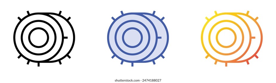 haystack icon. Linear, Blue Fill and Gradient Style Design Isolated On White Background