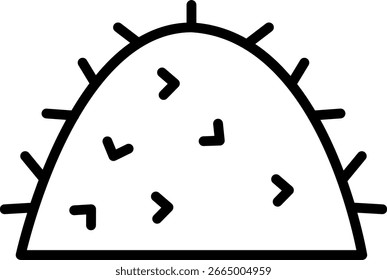 Haystack Line Icon Vector Design
