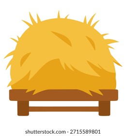 Haystack en una paleta de madera diseño de Plantilla de Ilustración vectorial de color plano