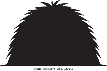 Haystack silhouette icon, vector, illustration art.