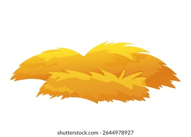 Haystack and straw bale illustrations. dry grass piles, farm field bundles, and autumn fodder collection. Vector rural icon set isolated on white background.