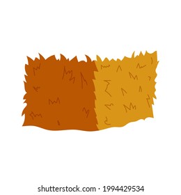 Haystack vector. Haystack on white background. Wheat straw. Vector illustration