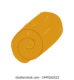Haystack vector. Haystack on white background. Wheat straw. Vector illustration