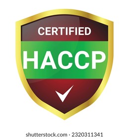 Análisis De Riesgos Punto De Control Crítico O Marca Certificada HACCP, Etiqueta, Sello, Caucho, Administración De Alimentos Y Medicamentos Aprobados, Diseño Relacionado Con La Salud Y La Medicina, Ilustración Del Vector De Etiquetas De Productos