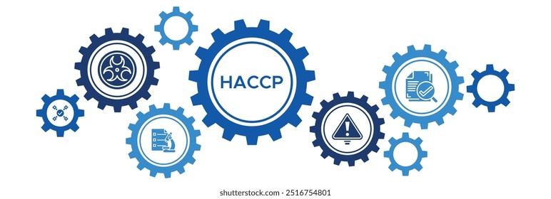 Hazard Analysis and Critical Control Points (HACCP) Icon Concept for Food Safety and Risk Management Systems