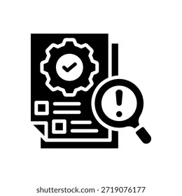 Hazard Analysis Icon Glyph Vector Illustration
