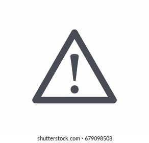 Hazard attention icon flat style vector illustration