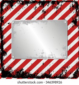 hazard background with plaque