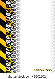 Hazard background with tire track