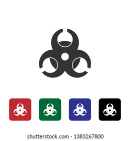 Hazard, biology vector icon. Simple element illustration from biotechnology concept. Hazard, biology vector icon. Bioengineering vector Illustration.