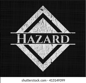 Hazard chalkboard emblem