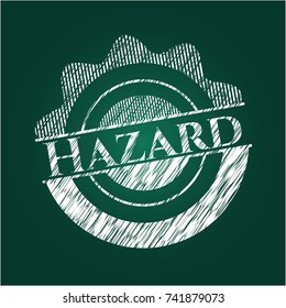 Hazard with chalkboard texture