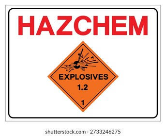 Classe química de perigo 1 explosivos 1.2 símbolo sinal, ilustração vetorial, isolado na etiqueta de fundo branco. EPS10