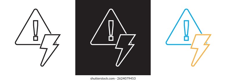 Hazard and Dangerous icon.  Warning, risk, traumatic, life threatening, toxic, etc. Vector for websites, mobile interfaces, presentations, banner, visual branding etc. Vector illustration. EPS 10