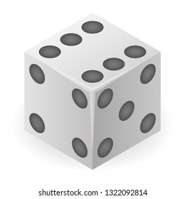 Hazard dice icon. Isometric of hazard dice vector icon for web design isolated on white background