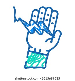 hazard electricity doodle icon sketch vector. hazard electricity sign. isolated symbol illustration