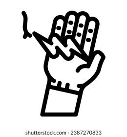 Hazard-Strom-Linie Symbol-Vektorgrafik. Gefahrenzeichen isoliertes Kontursymbol